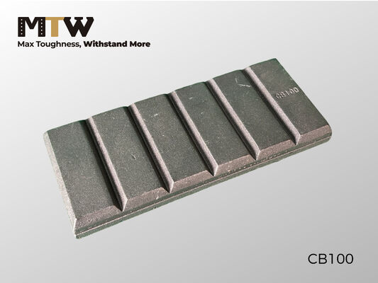 CB100 Schokoladenblock-Verschleißteil 240 × 100 × 23 mm Verschleißschutzkomponente für schwere Geräte 3,9 kg