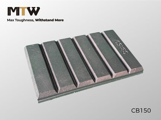 CB150 Schokoladenblock-Verschleißteil 240×150×23 mm Verschleißschutzkomponente für schwere Geräte 6 kg